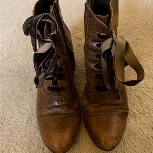 Brown Leather Ankle Boots
